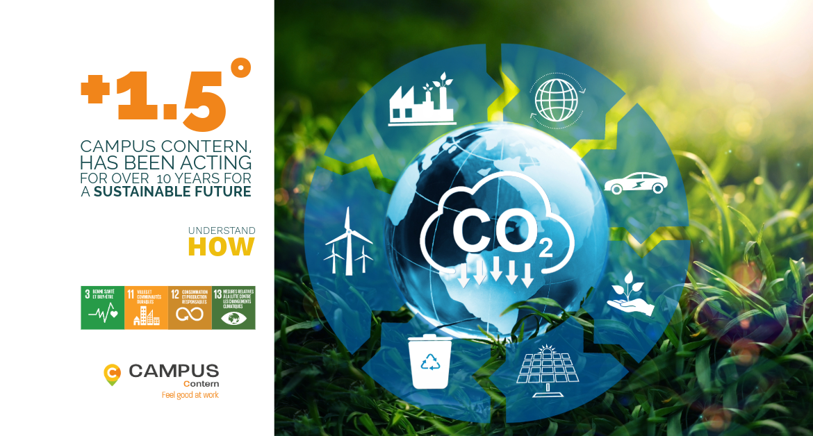 Lire la suite à propos de l’article &lsquo;+1.5°C… Chez Campus Contern, nous AGISSONS depuis plus de 10 ans pour un avenir durable !